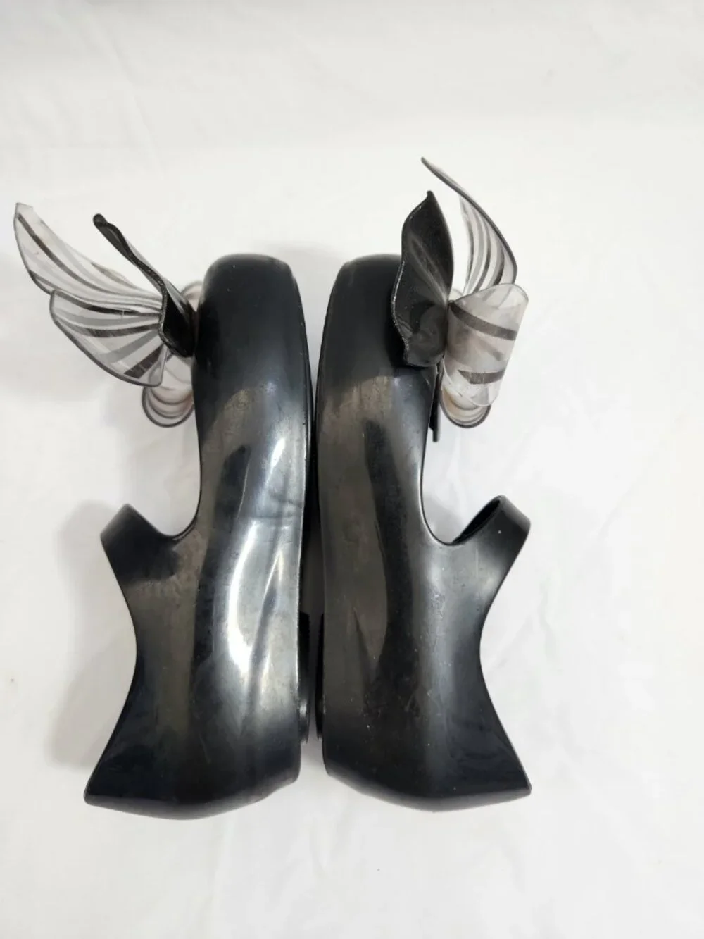 Mini Melissa Ultragirl Sweet Jelly Mary Jane Shoes Kids 9 Black Silver Bow
